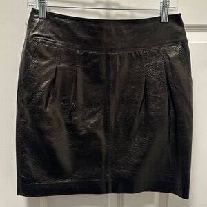 Express Black Leather Skirt